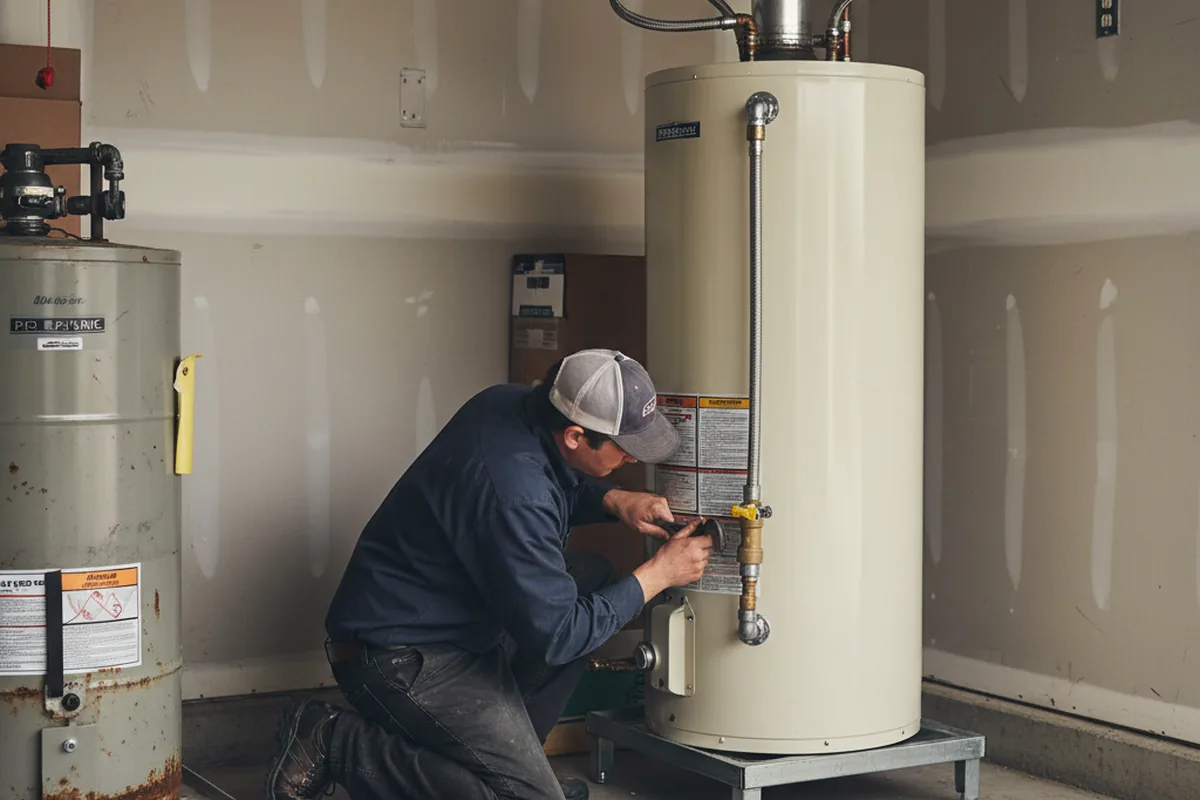 Water heater and shutoff valve replacement in Melber